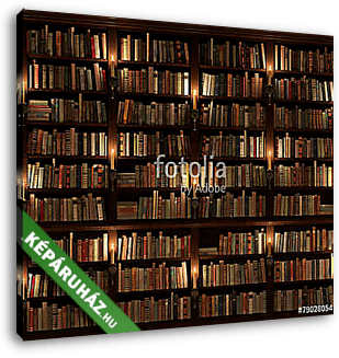 Bookshelf. Seamless texture (vertically and horizontally) - vászonkép 3D látványterv