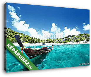 boat on beach, Thailand - vászonkép 3D látványterv