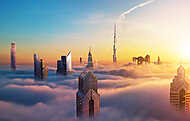 Dubai naplemente, felhők között vászonkép, poszter vagy falikép