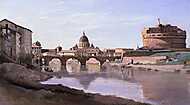 Róma, az Angyalvár és a Ponte Sant’Angelo vászonkép, poszter vagy falikép