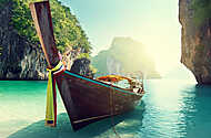 boat and islands in andaman sea Thailand vászonkép, poszter vagy falikép