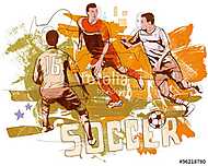 Futball jelenet vászonkép, poszter vagy falikép