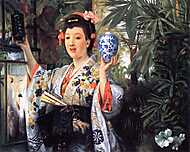 Fiatal japán nő vászonkép, poszter vagy falikép
