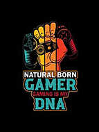 Natural born gamer vászonkép, poszter vagy falikép