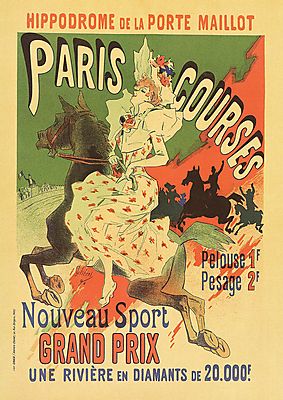 Paris Courses Grand Prix (poszter) - vászonkép, falikép otthonra és irodába
