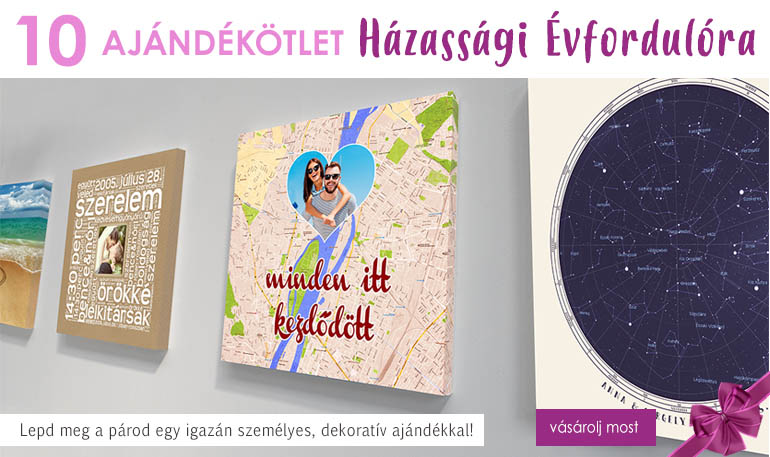 10 Vászonkép ajándék ötlet házassági évfordulóra, esküvőre Vászonkép házassági évfordulóra