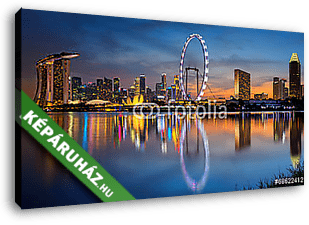 Szingapúr város - vászonkép 3D látványterv