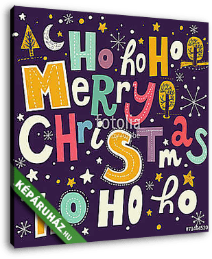 Ho-ho-ho Merry Christmas - vászonkép 3D látványterv
