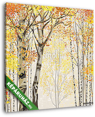 Őszi erdő részlet - vászonkép 3D látványterv
