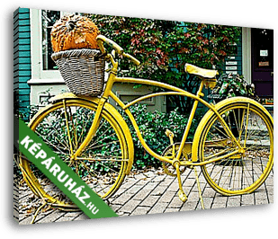 Sárga kerékpár - vászonkép 3D látványterv