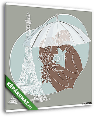 Rendezvous Párizsban - vászonkép 3D látványterv