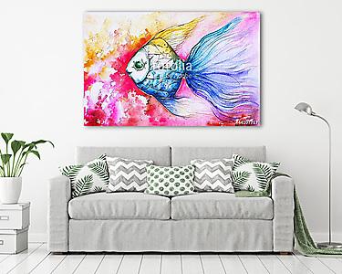 Színes hal (vászonkép) - vászonkép, falikép otthonra és irodába