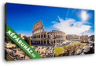 Római kolosszeum nappal, túristákkal - vászonkép 3D látványterv