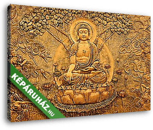Arany buddha - vászonkép 3D látványterv