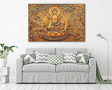 Arany buddha (vászonkép) - vászonkép, falikép otthonra és irodába