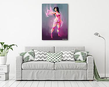 nő festészet fantázia szexi (vászonkép) - vászonkép, falikép otthonra és irodába