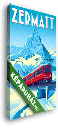 Utazás poszter - Zermatt, Svájc - vászonkép 3D látványterv