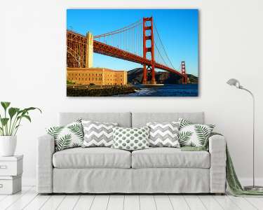 A Golden Gate híd, amelyet San Francisco-ban Kaliforniában vette (vászonkép) - vászonkép, falikép otthonra és irodába
