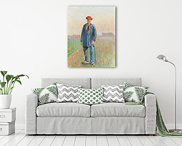 Vidéki férfi, sétabottal (vászonkép) - vászonkép, falikép otthonra és irodába