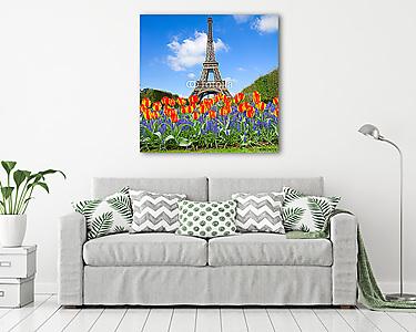 Eiffel-torony tavasszal, Franciaország (vászonkép) - vászonkép, falikép otthonra és irodába