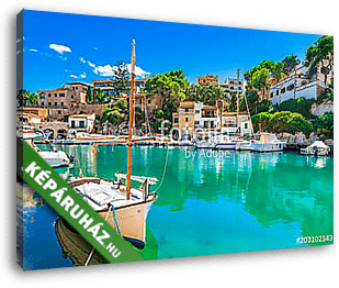 Spanien Mittelmeer Küste, Insel Mallorca Bucht Cala Figuera, San - vászonkép 3D látványterv