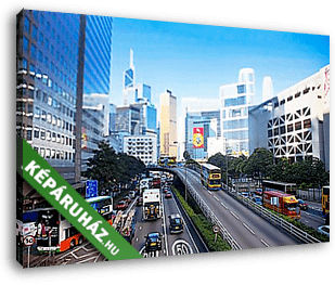 Hongkongi utcakép - vászonkép 3D látványterv