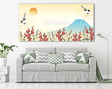 Fuji tavasszal (vászonkép) - vászonkép, falikép otthonra és irodába
