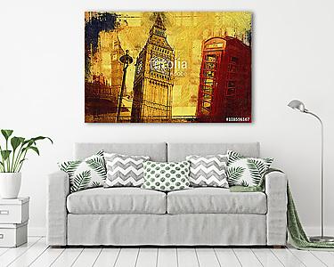 London oil art illustration (vászonkép) - vászonkép, falikép otthonra és irodába