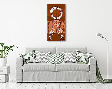 Zen kör és bambusz grunge fa háttér plakát (vászonkép) - vászonkép, falikép otthonra és irodába