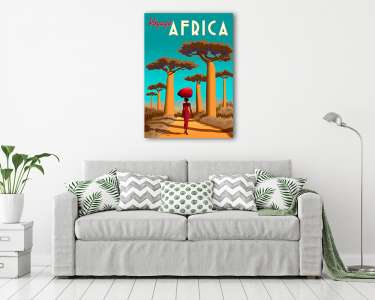 Utazás poszter - Afrika (vászonkép) - vászonkép, falikép otthonra és irodába