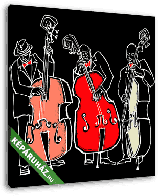 Jazz zenekar - vászonkép 3D látványterv