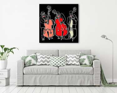 Jazz zenekar (vászonkép) - vászonkép, falikép otthonra és irodába