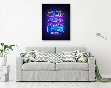Hard games (neon series) (vászonkép) - vászonkép, falikép otthonra és irodába