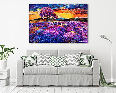 Lavender mezők (vászonkép) - vászonkép, falikép otthonra és irodába