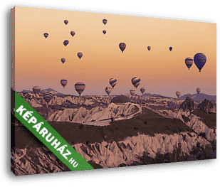 Cappadocia hőlégballon fesztivál idején - vászonkép 3D látványterv