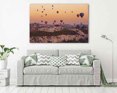 Cappadocia hőlégballon fesztivál idején (vászonkép) - vászonkép, falikép otthonra és irodába