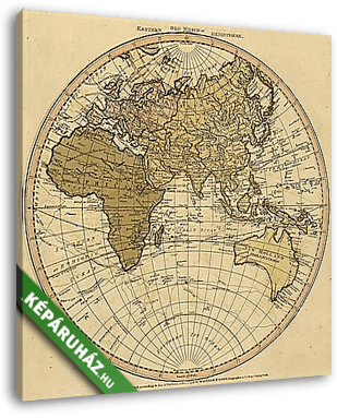 A keleti félteke térképe - vászonkép 3D látványterv