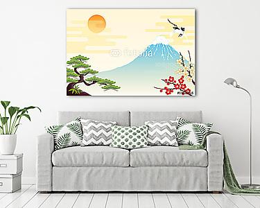Fuji tavasszal (vászonkép) - vászonkép, falikép otthonra és irodába