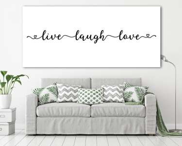 Live-Laugh-Love - panoráma kép (vászonkép) - vászonkép, falikép otthonra és irodába