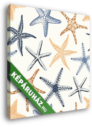 Tengeri csillagok tapétaminta - vászonkép 3D látványterv