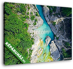 Hegyi folyó (légifotó) - vászonkép 3D látványterv