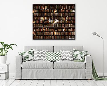 Bookshelf. Seamless texture (vertically and horizontally) (vászonkép) - vászonkép, falikép otthonra és irodába