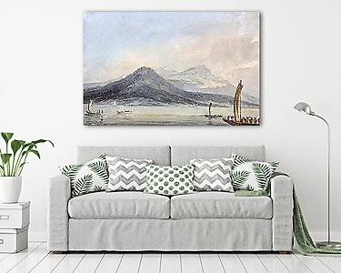 Lago Maggiore, Borromei szigetekről nézve (színverzió 1) (vászonkép) - vászonkép, falikép otthonra és irodába