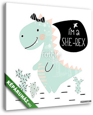 A lány T-Rex az She-Rex - vászonkép 3D látványterv