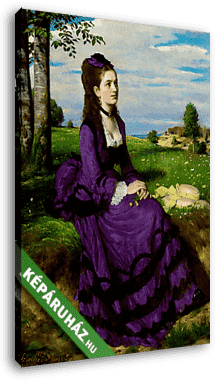 Lilaruhás nő (1874) színverzió 1 - vászonkép 3D látványterv