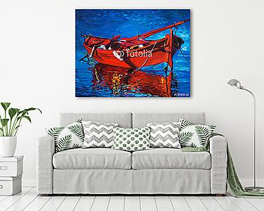 Piros csónak (vászonkép) - vászonkép, falikép otthonra és irodába