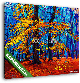 Őszi erdő - vászonkép 3D látványterv