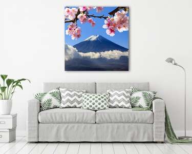 Mt Fuji és Cherry Blossom (vászonkép) - vászonkép, falikép otthonra és irodába