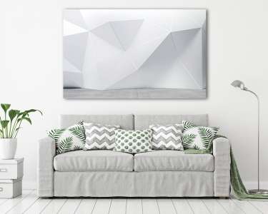 abstract interior wall with polygonal pattern (vászonkép) - vászonkép, falikép otthonra és irodába