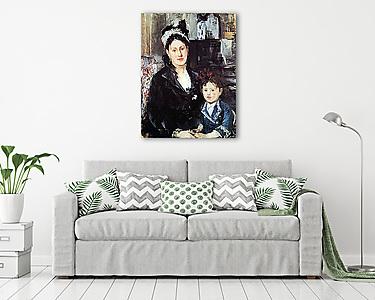 Madame Boursier és lánya portréja (vászonkép) - vászonkép, falikép otthonra és irodába